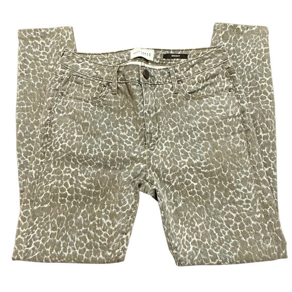 Parker Smith Womens Ava skinny jeans in green leopard size 28 - Picture 3 of 7